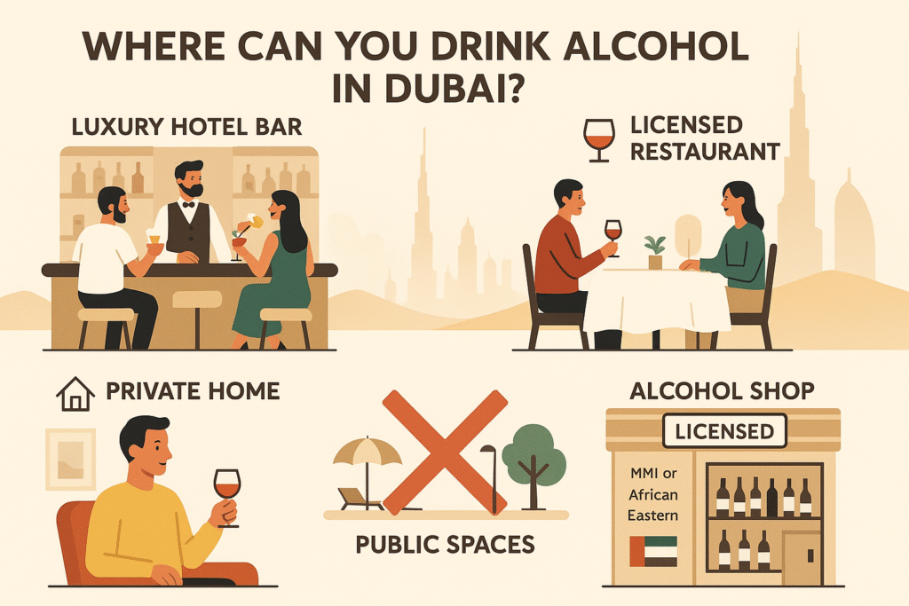 Can You Drink Alcohol in Dubai? Laws Tourists Must Know 6 Where Can You Drink Alcohol in Dubai?