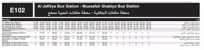 Ibn Battuta to Abu Dhabi Airport Bus — 2025 Update 15 Time Sunda 2