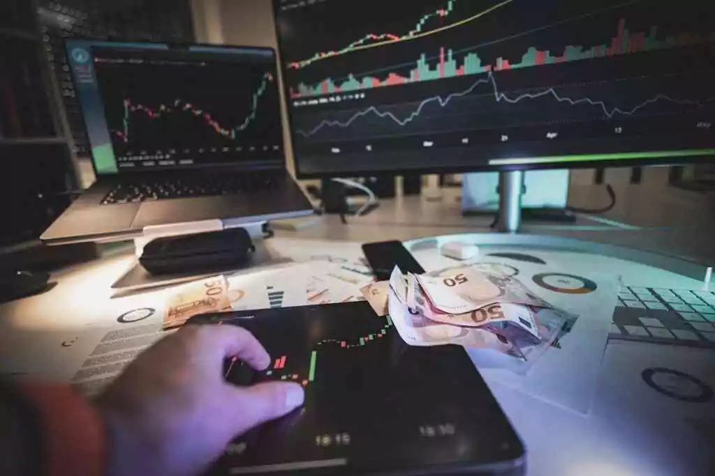 A man doing trading