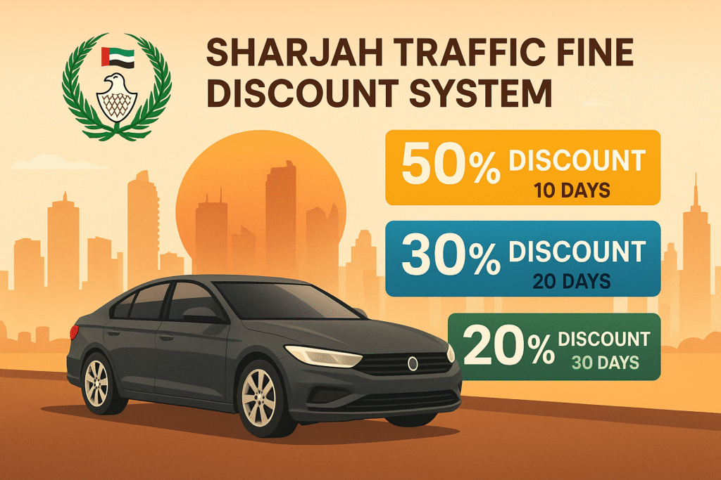 Sharjah Traffic Discount Infographic
