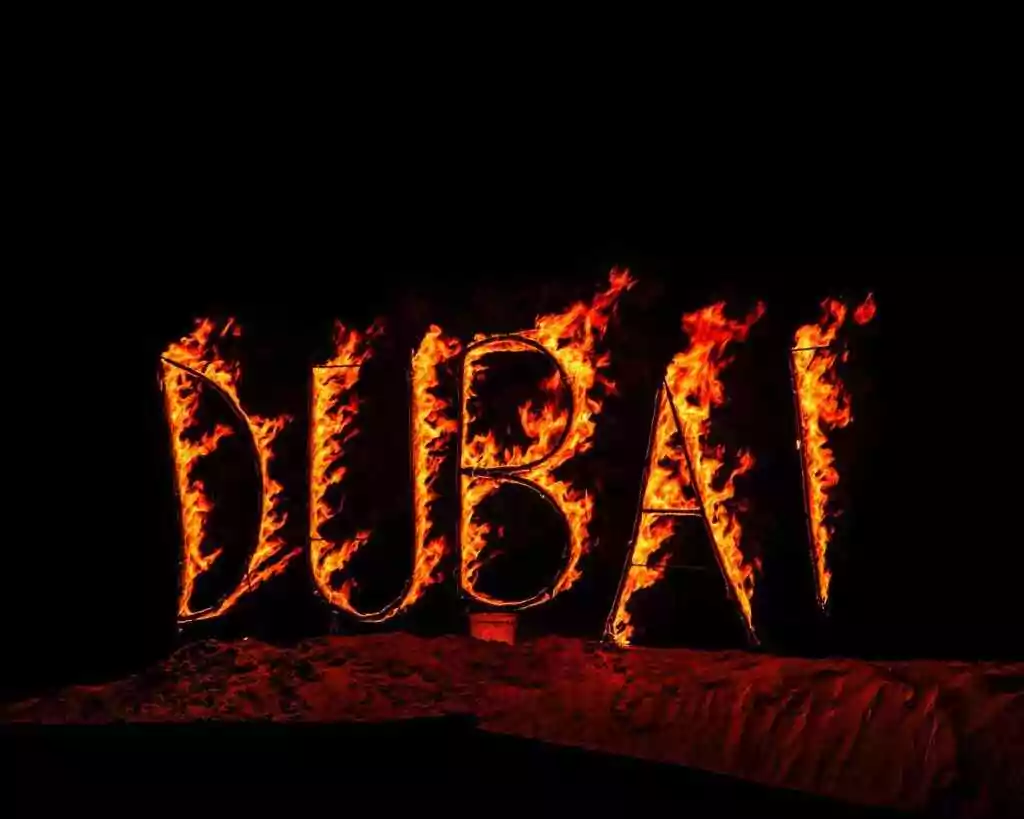 A fire