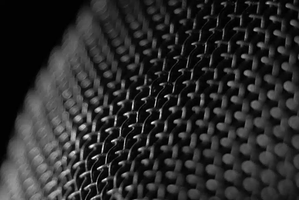 Intricate close-up of a wire mesh pattern showcasing texture and design.