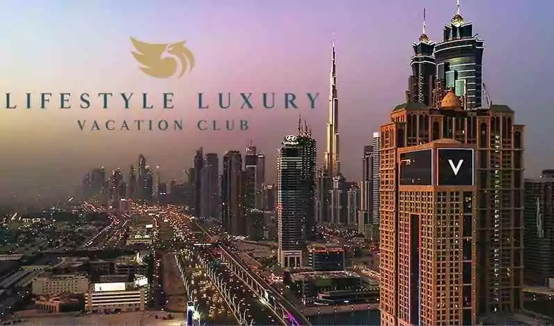 A view from building top in Dubai