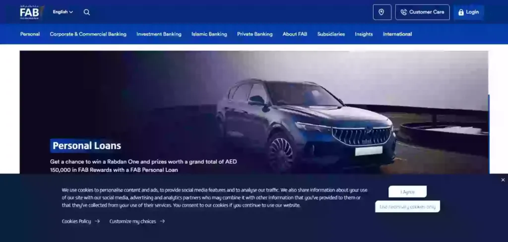 Get FAB Personal Loan Fast – Easy Approval & Low Rates! 6 FAB Website loan homepage image