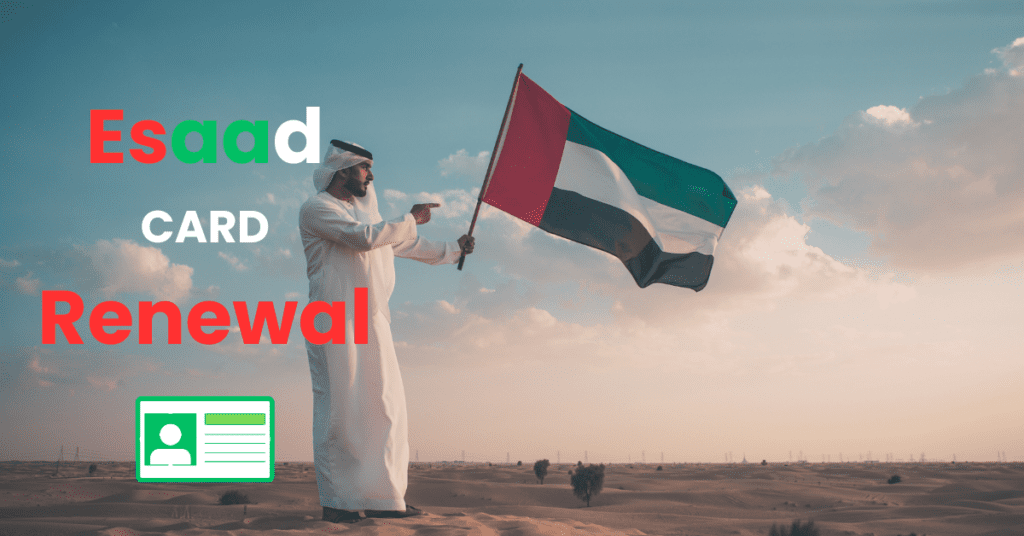 An Arab man holding UAE flag