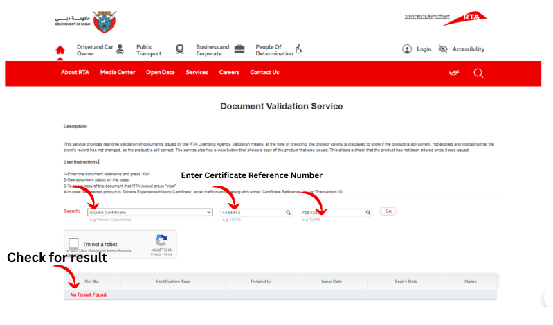 RTA Export Certificate: Get Yours FAST & Easy! 10 Document Validation Service image