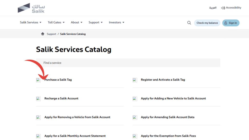 Urgent! Buy Your Salik Tag Today & Avoid Heavy Fines 11 Select punchase your salik tag
