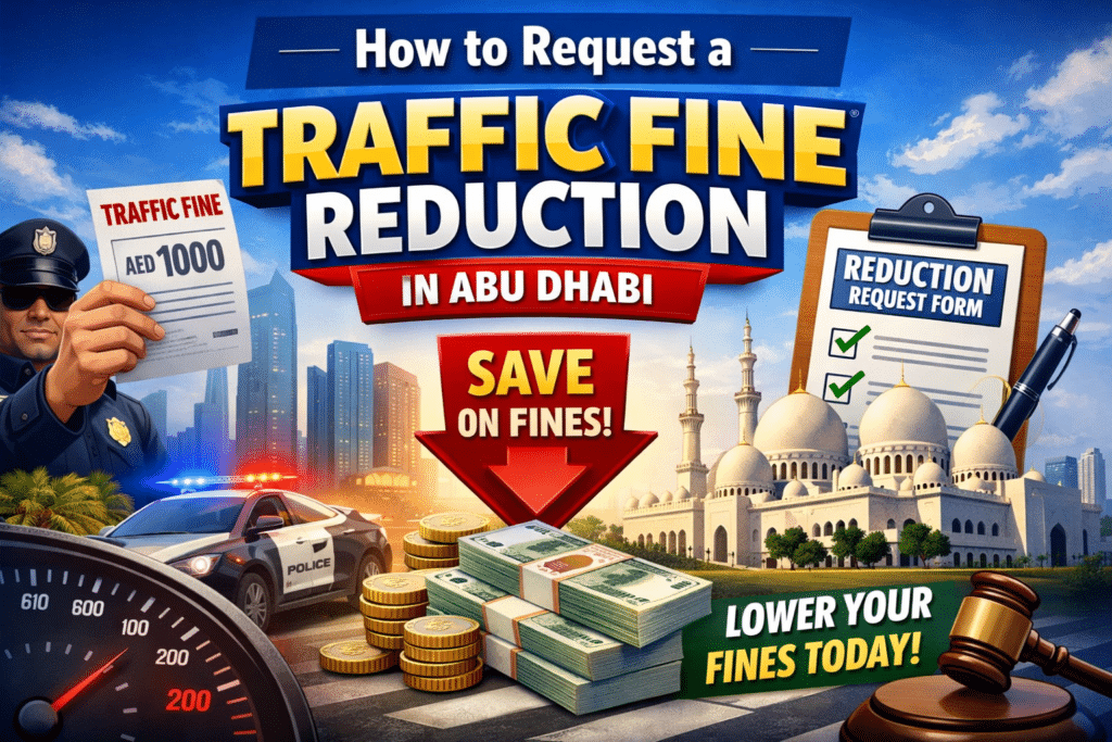 Reduce traffic fine in Abu Dhabi infraghraphic image