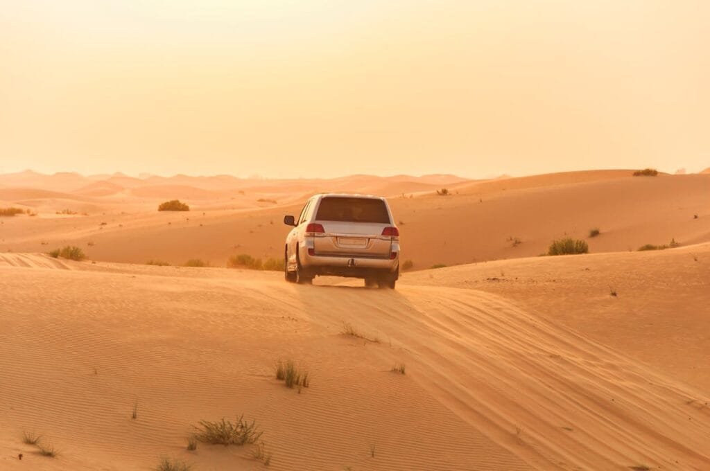 A car in a desert