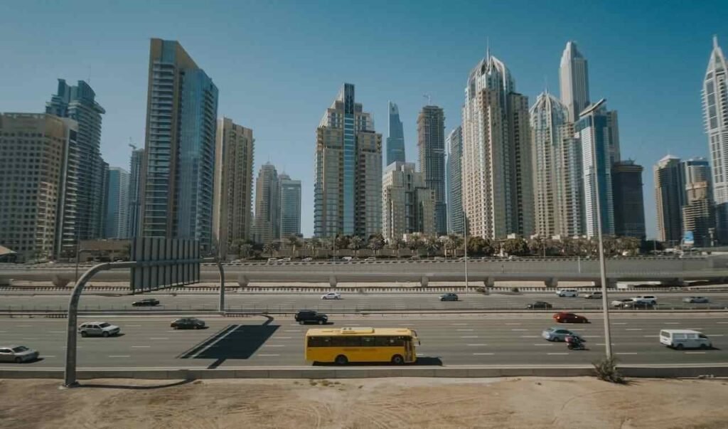 Close up image of a UAE Bus