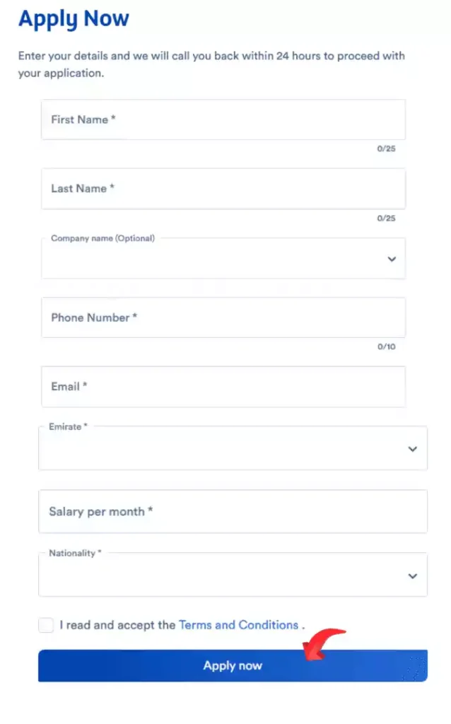 Open FAB iSave Account Online Free in UAE (2026 Guide) 9 Fill the application form image