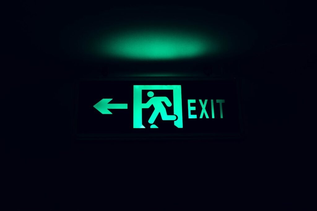 An exit symbol