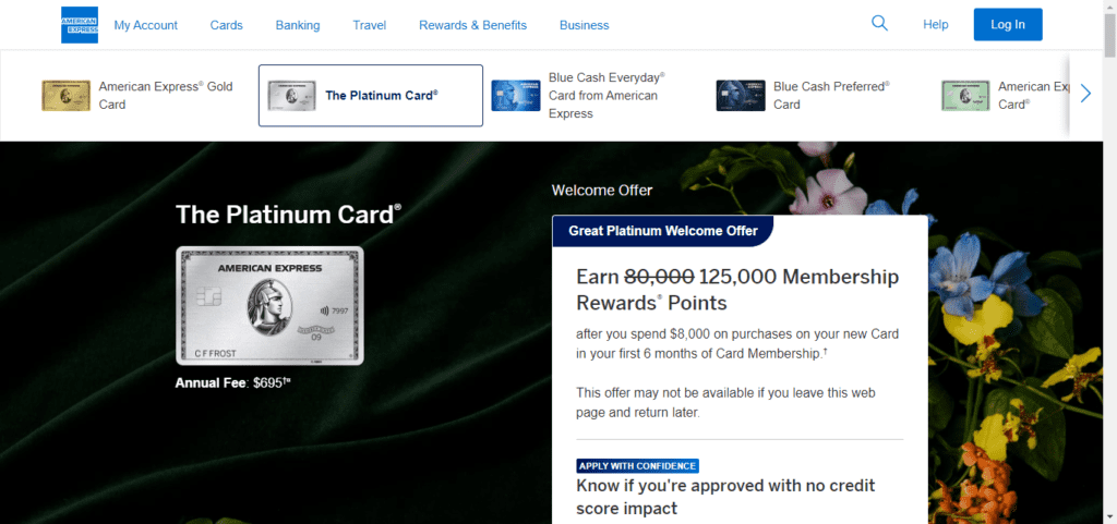 AMERICAN EXPRESS PLATINUM CARD