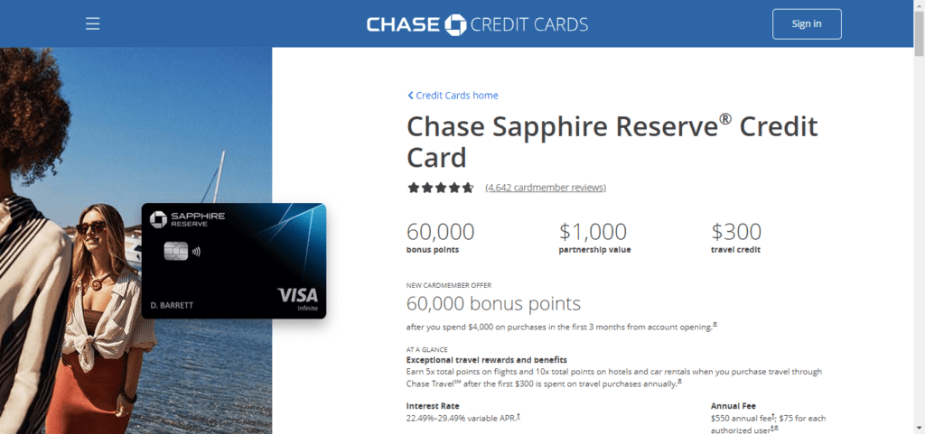 Chase Sapphire Reserve®