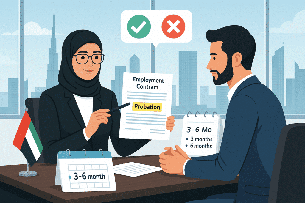 "UAE probation period explained — duration, rules, rights, and resignation guidelines during trial employment."
