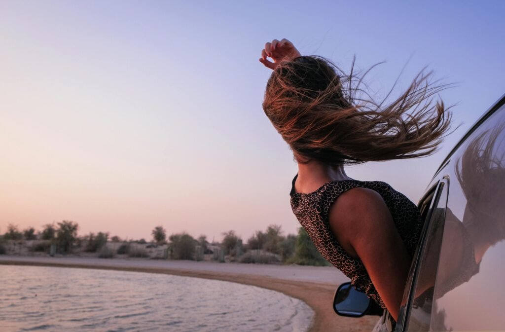 A woman on Barasti Beach