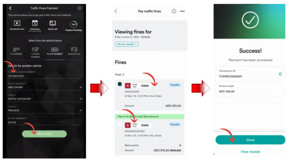 Pay the Pedestrian Fine in Abu Dhabi screenshot