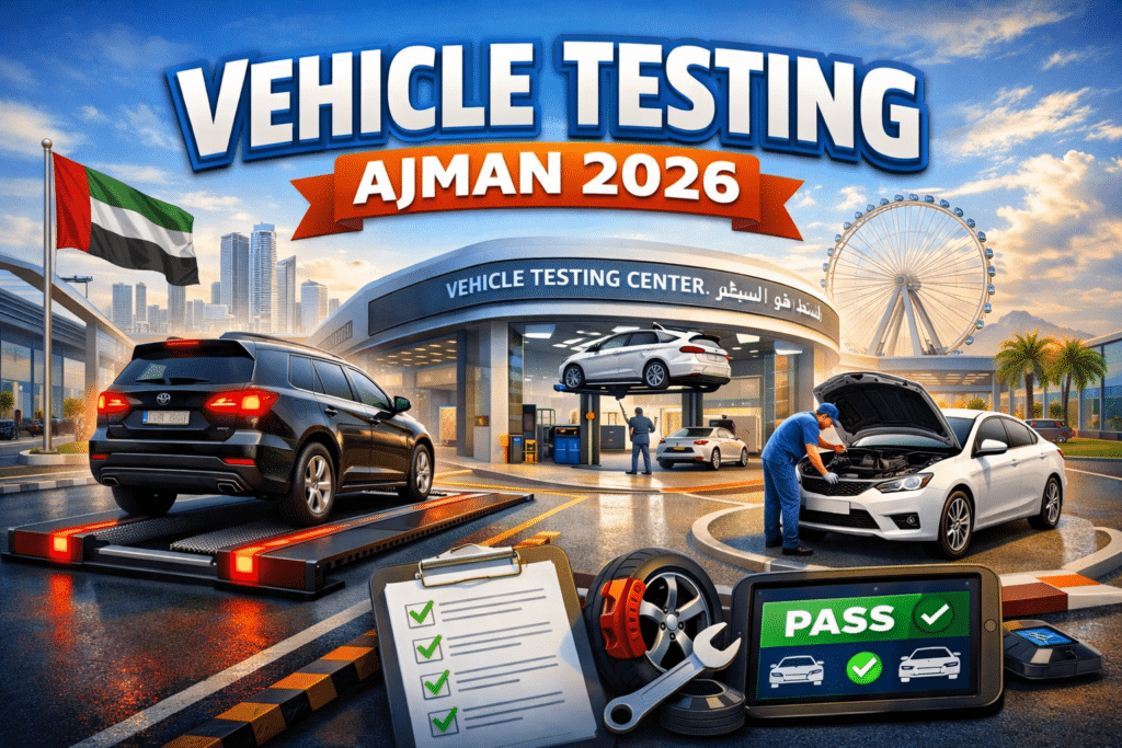 Vehicle Testing Ajman 2026 infoghrpahics image