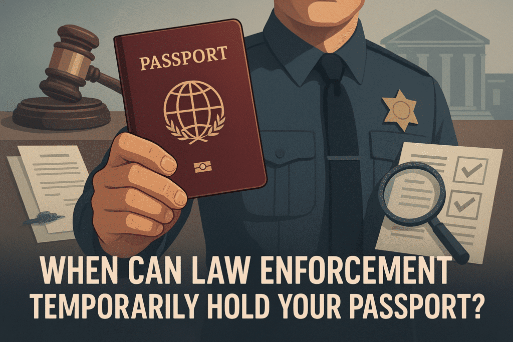 Is it Legal to Hold Someone Passport? A Legal Guide 7 a poster of a policeman holding a passport