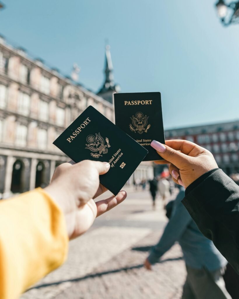 Two black passport