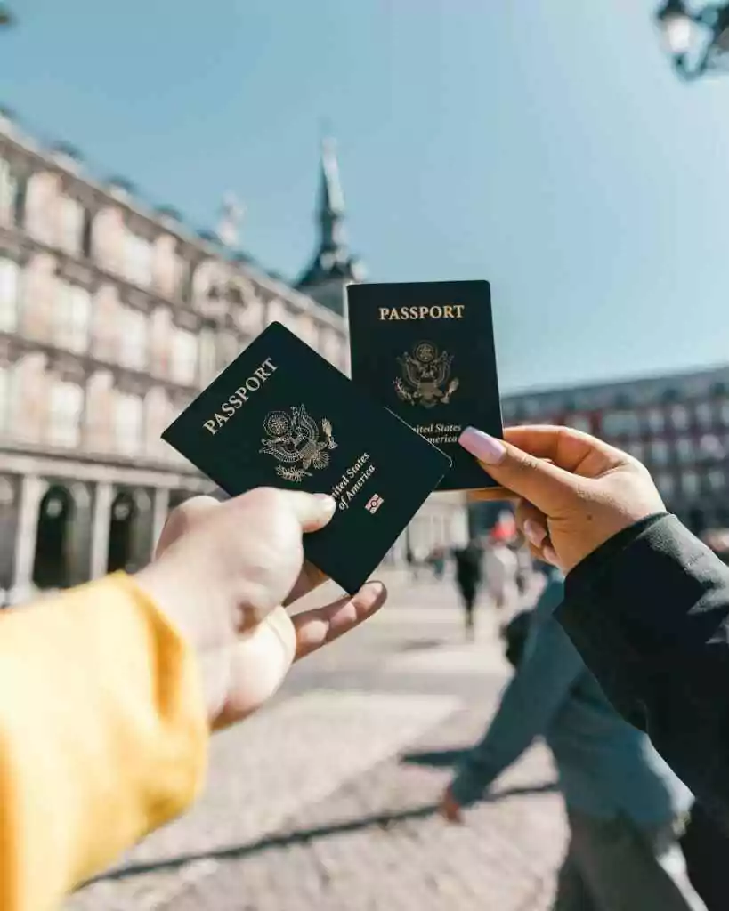 Two black passport