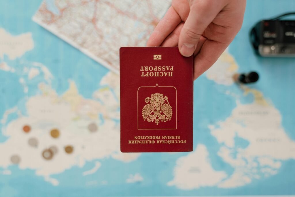 A red color passport