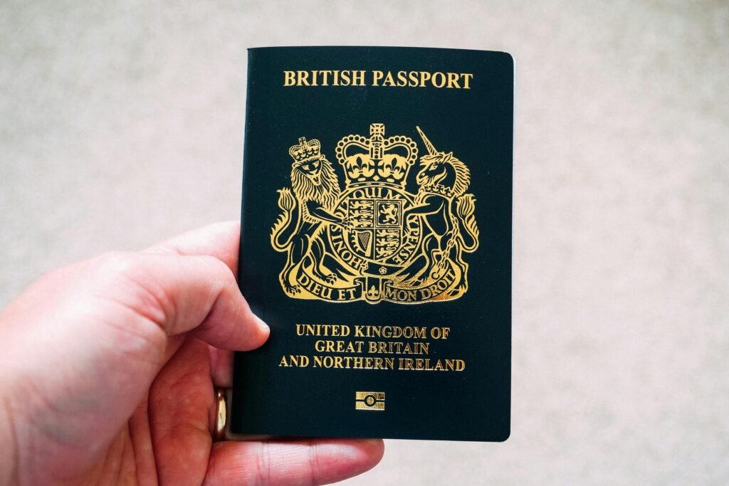 A British Passport in the hand