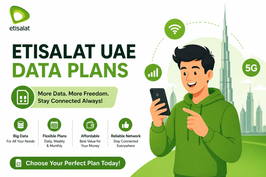 Etisalat UAE data plans with 5G internet, affordable packages and flexible mobile data offers