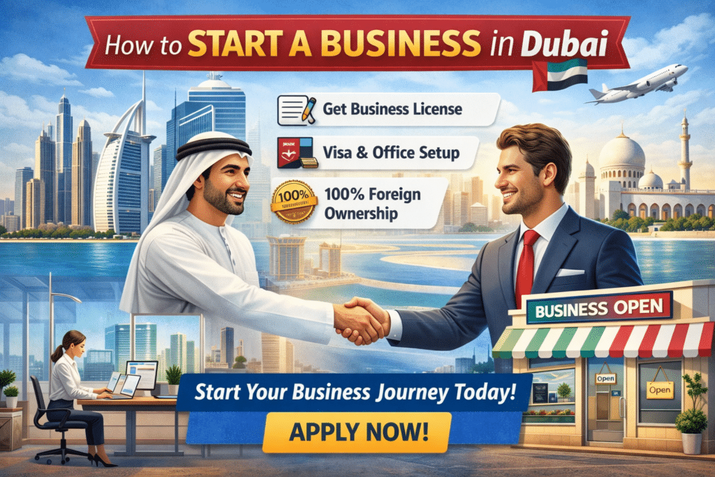 How to Start a bissnuss in Dubai infoghraphics image