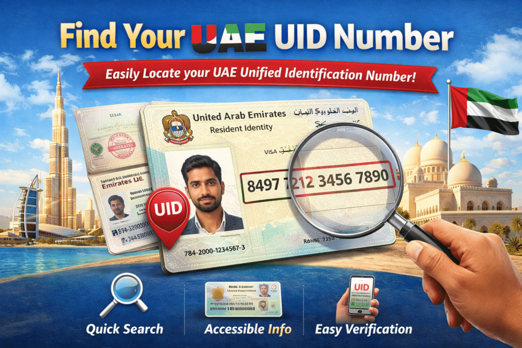 Find Your UAE UID Number infoghraphics image
