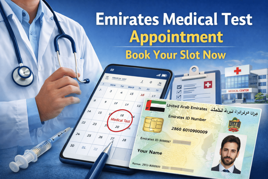 Emirates Medical Test Appointment image