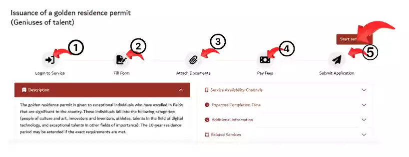 UAE Golden Visa: Apply Now & Secure 10-Year Residency! 17 Fill the application form of golden visa residence screenshort