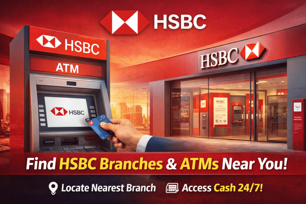 HSBC ATMs & Branches infoghraphics image