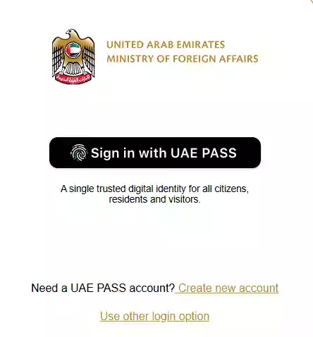 Login MoFA Website with UAE Pass