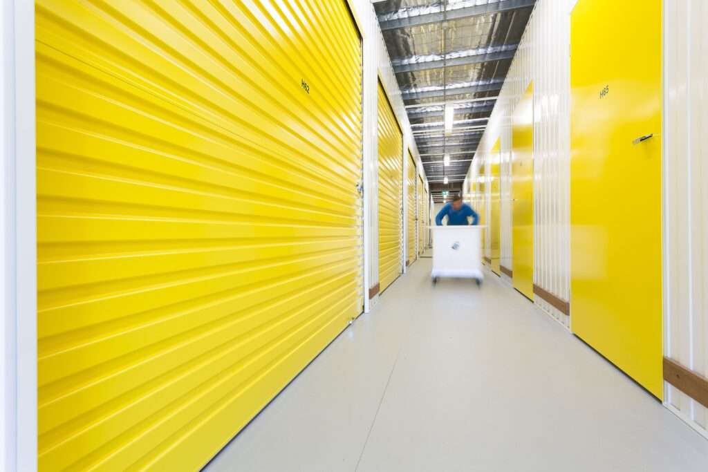 Yellow shutter Storage shops