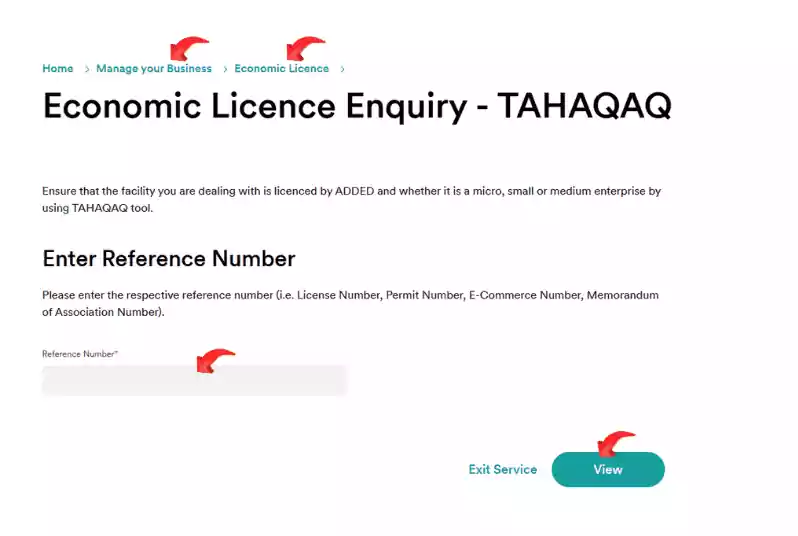 Trade license Inquiry TAMM