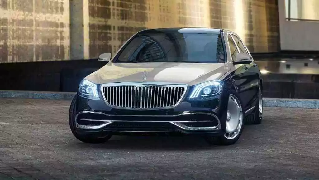 A black luxury car