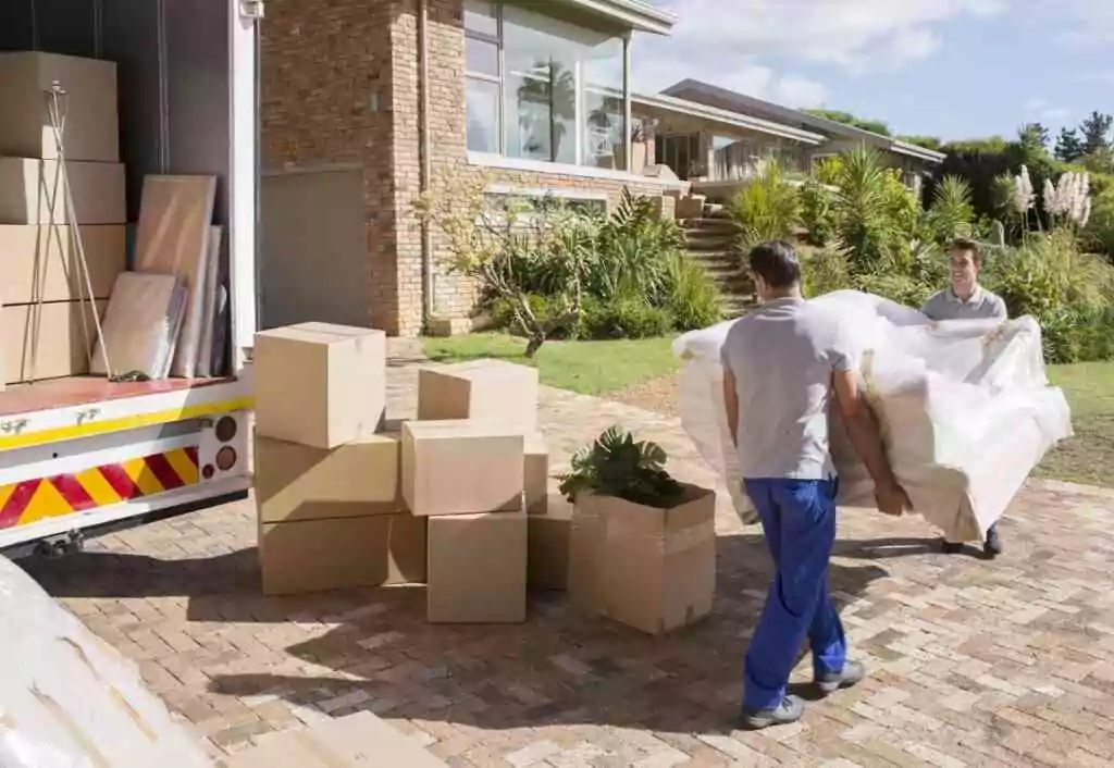 A man moving some furniture