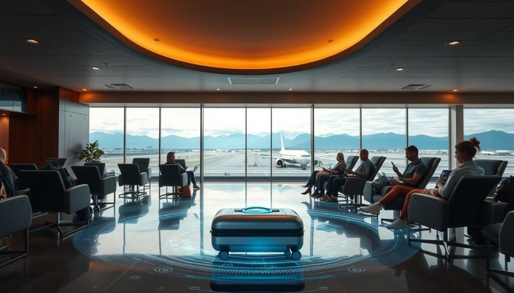 Digital Privacy Tips for Luxury Travelers 6 A view of aeroplane from inside of a building