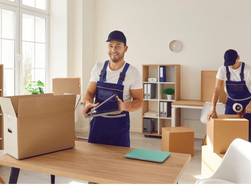 A man doing packaging