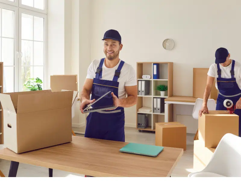 A man doing packaging