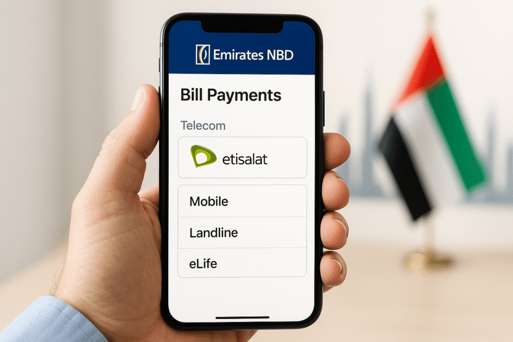 UAE Residents: Pay Your Etisalat Bill in Under 2 Minutes 14 Paying Etisalat Bill via bank apps