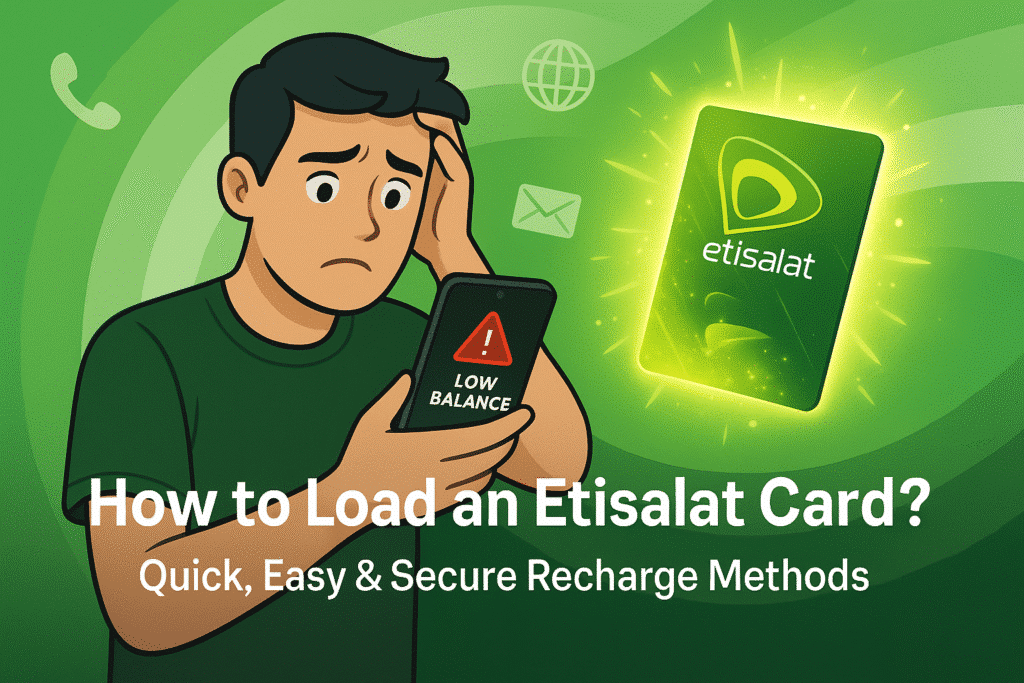 Learn the 4 official ways to load your Etisalat card—via app, USSD code, website, or call. Fast, reliable, and works anywhere in the UAE.