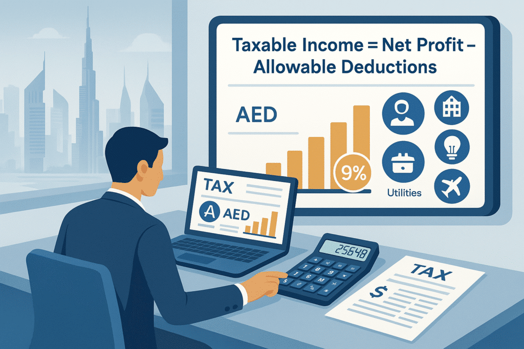 How to Calculate Tax in UAE 2026 6 Taxable income infoghraphic image