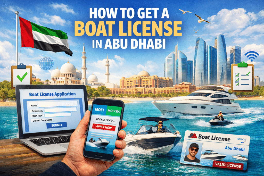 An Infographics on Boat License in Abu Dhabi