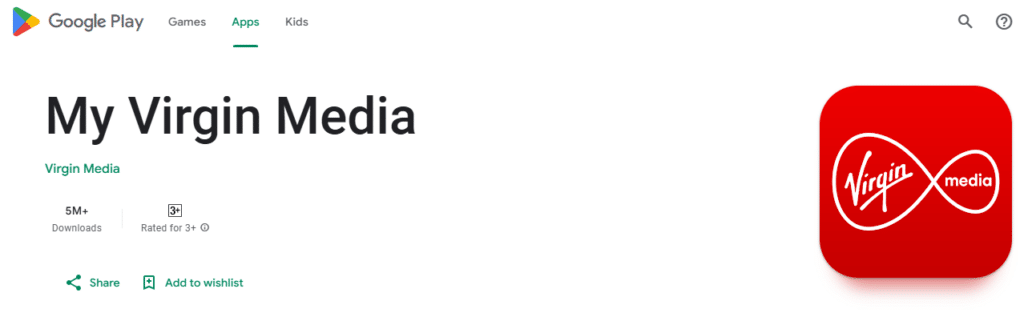 How to Check Virgin Data Balance in UAE (Fast & Accurate) 9 A Screenshot of My Virgin Media App from Google Play Store