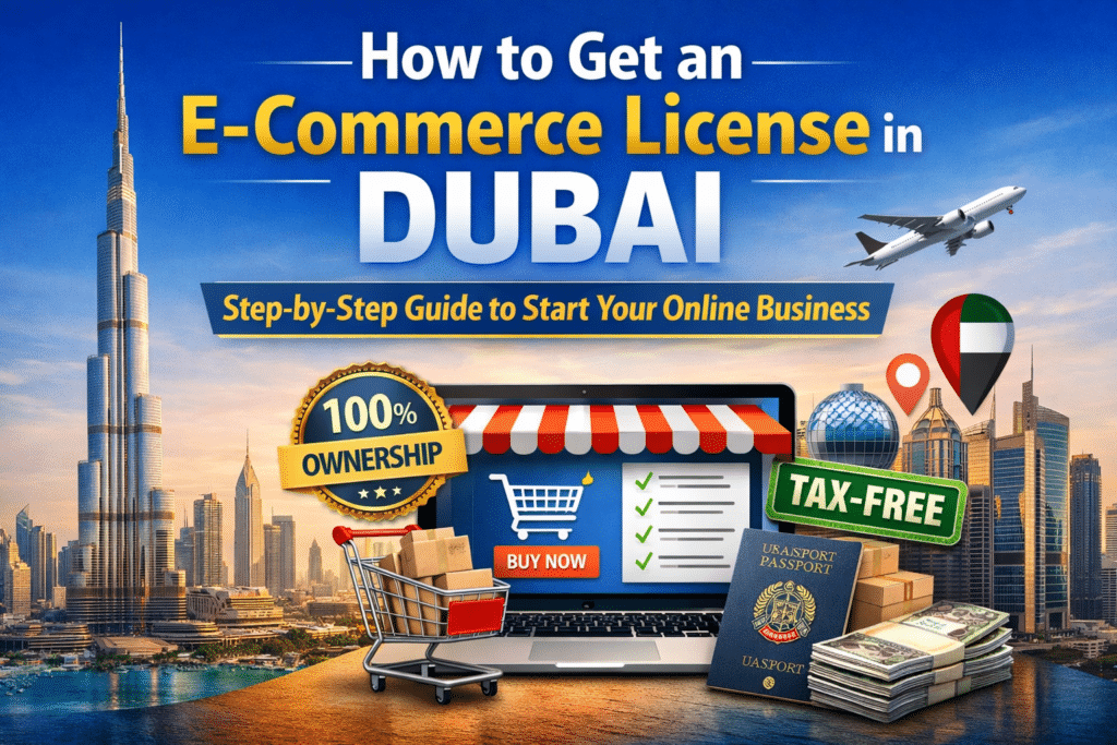 Process to Get an E-Commerce License in Dubai infoghraphics image