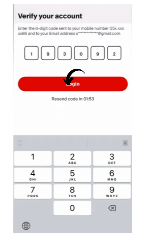 Etisalat app login verification
