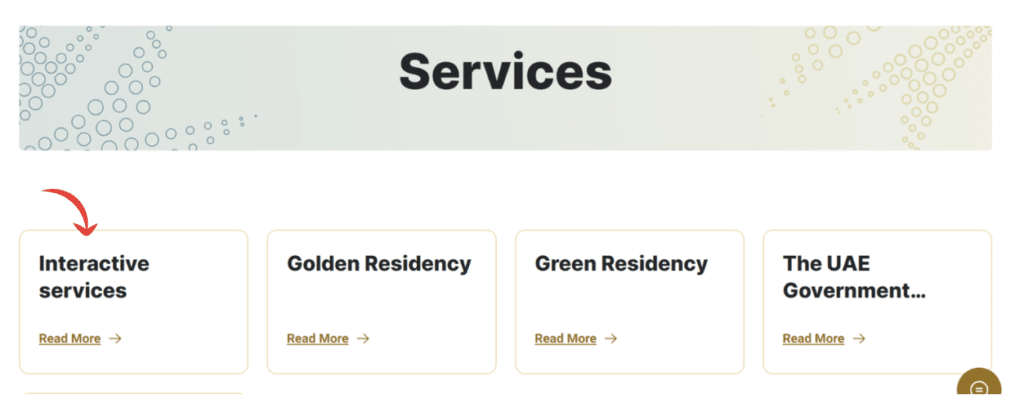 from the services of ICP website select intractive services