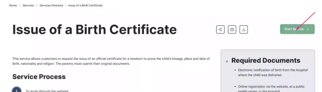 Go to the services of bith certificate and click on start service